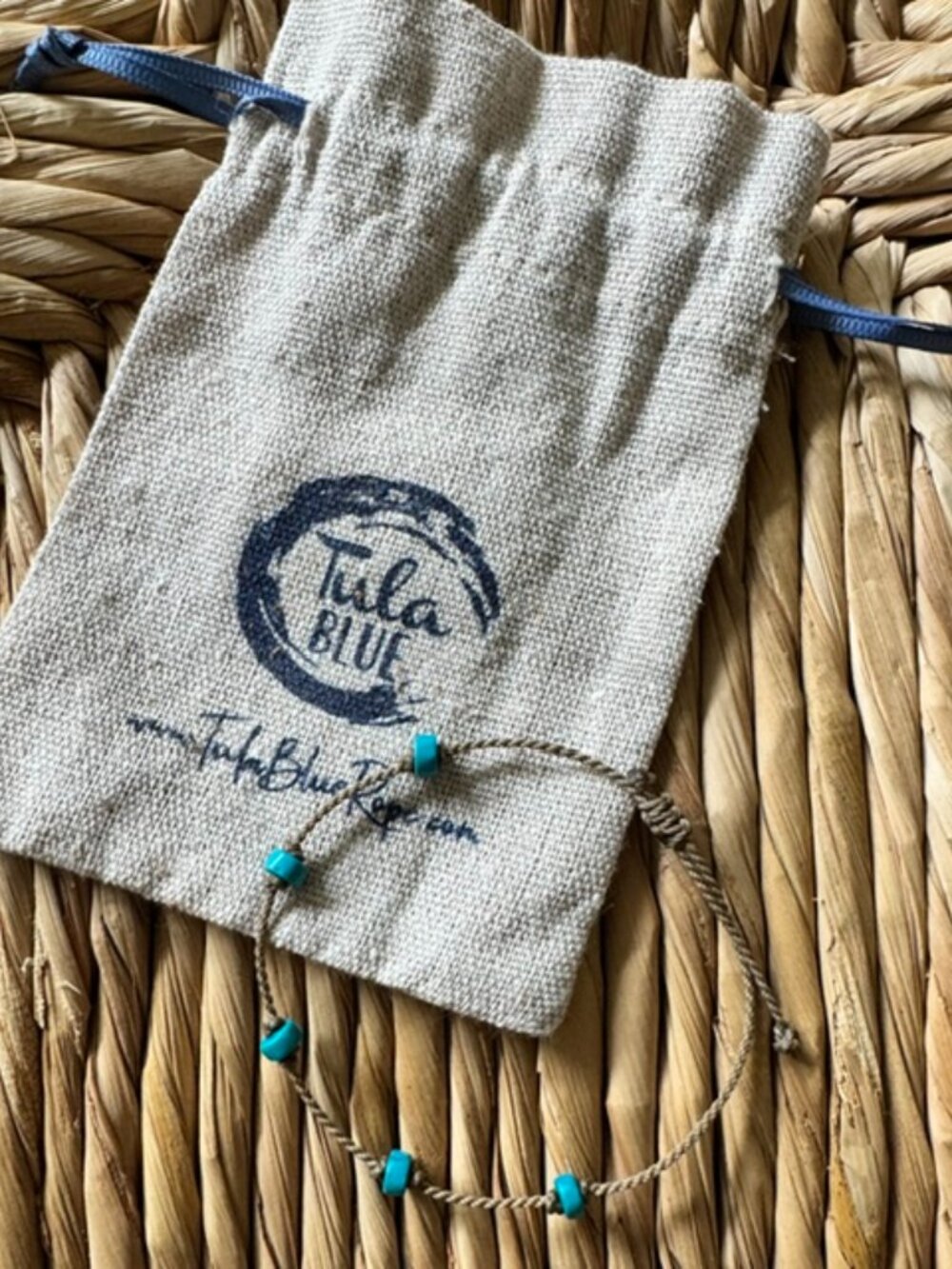 9.5" Tula Blue Turquoise Howlite 5 Stone Bracelet